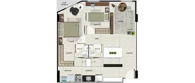 Lançamento na Cruz das Almas - Apartamento quarto e sala com 37m² - Foto 8