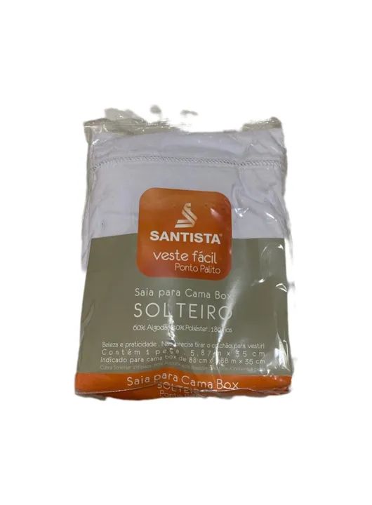 Saia para Cama Box Solteiro Santista