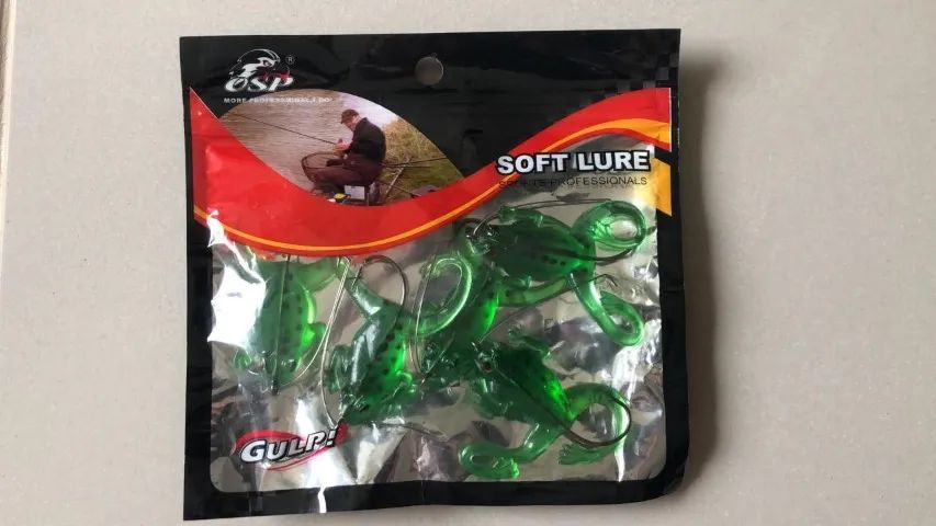 Iscas Rã De Silicone Taue Modelo Wj-52 C/ 5 Unidades - Foto 2