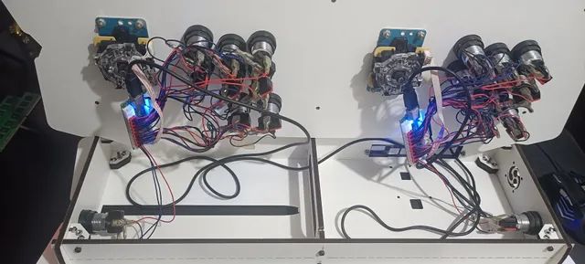 Controle Arcade Duplo Sanwa similar com Led  - Foto 4