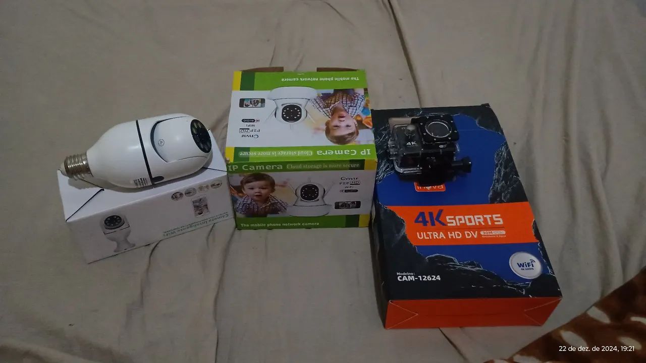 Kit de Câmeras de Segurança com Câmera de Ação 4K