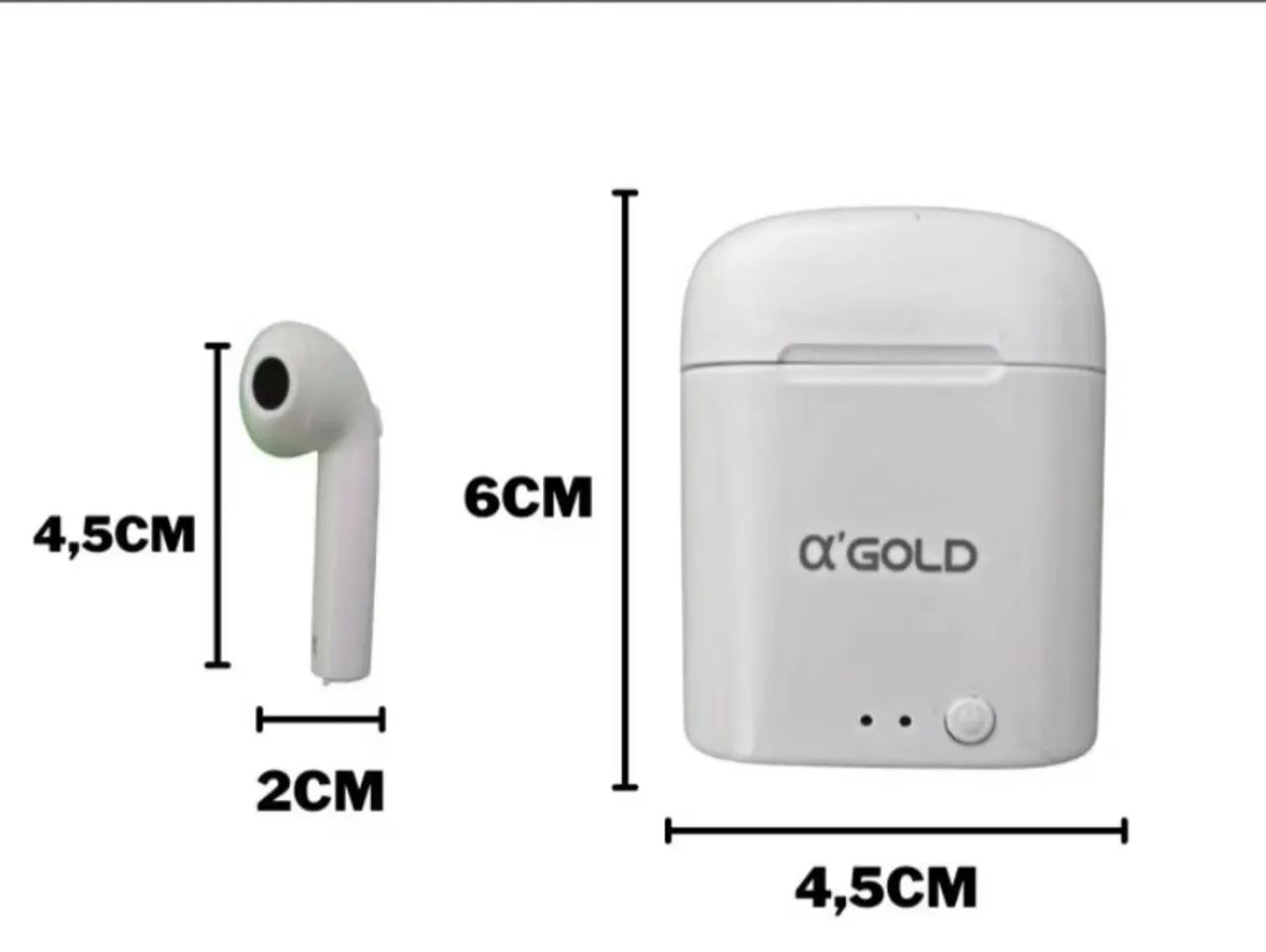 FONE DE OUVIDO BLUETOOTH SEM FIO A'GOLD - Foto 4