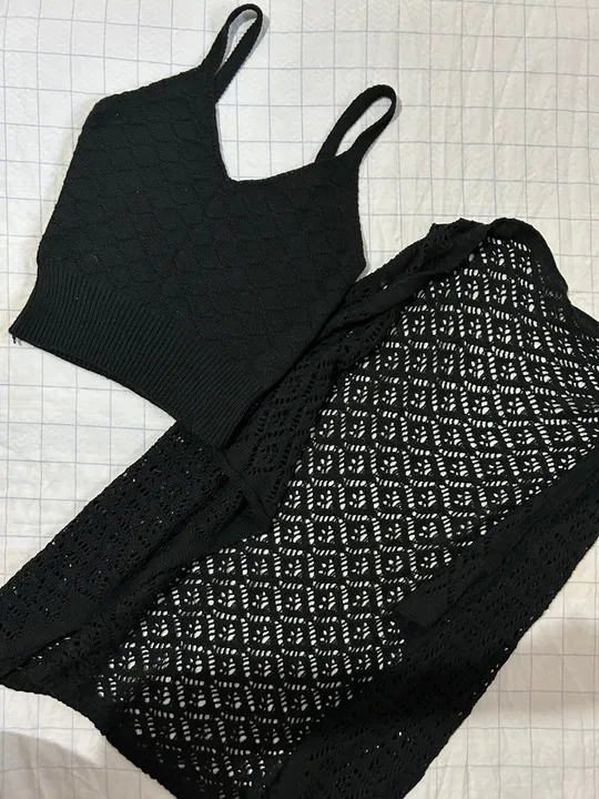 Cropped + kimono preto