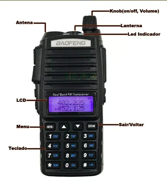 Baofeng Uv82 VHF UHF 10 Watts 128ch Handie Radio Fm Walkie Talkie - Foto 3