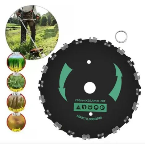 Lâmina Disco Dente Corrente Roçadeira Motoserra Furo 25mm