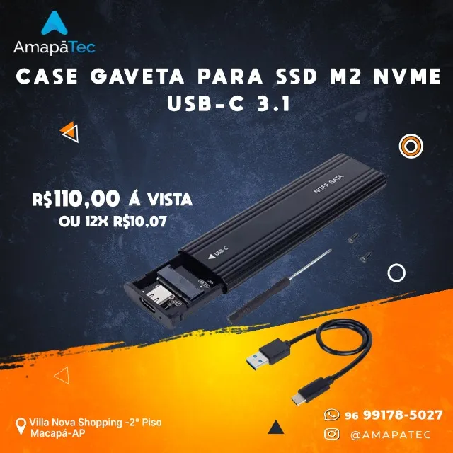 Case para Ssd m2 Nvme