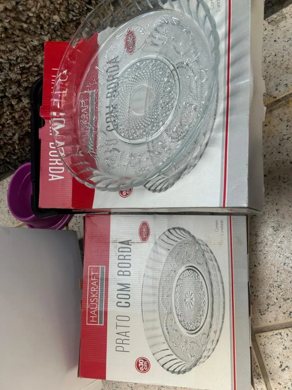 Prato de Vidro com Borda Hauskraft - 30 cm | Nunca Usado