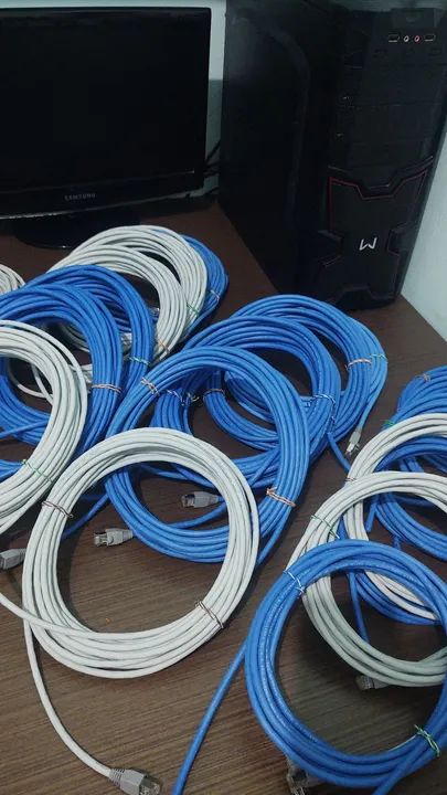 CABO DE REDE INTERNET CAT6 10GBPS LAN UTP RJ45 [5M-10M-15M-20M-25M-30M-40M.] Metros Cat.6<br> - Foto 5