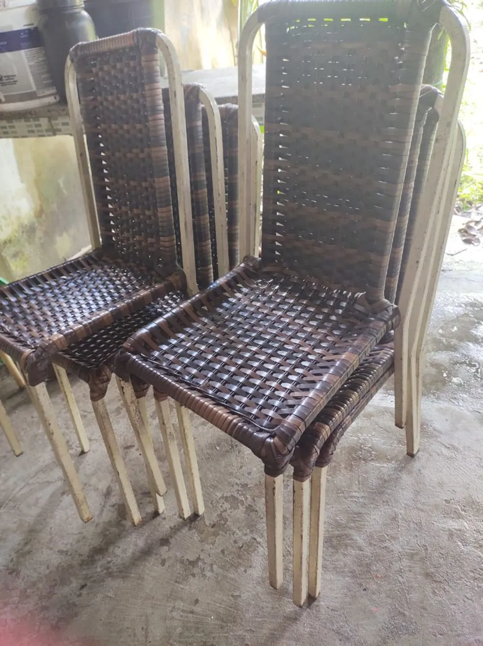 Conjunto de Cadeiras de Jantar em vime
