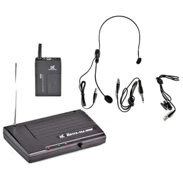 Microfone Sem Fio Vhf Headset + Lapela Tsi Ms115cli-vhf