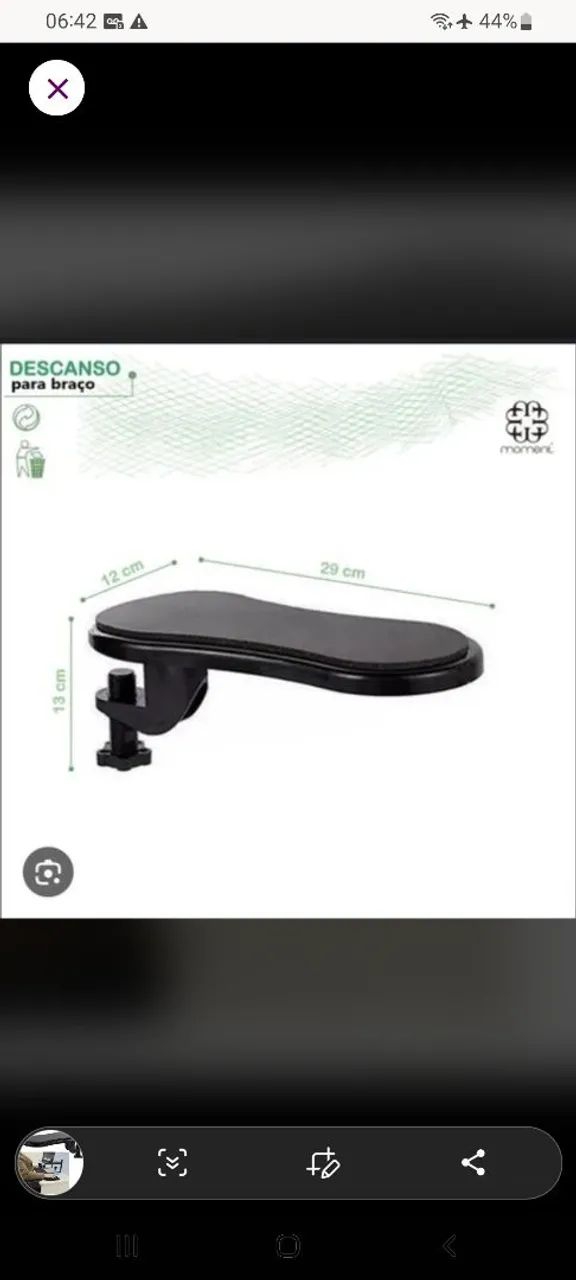 suporte apoio descanso braço/pulso extensor mesa - Foto 2