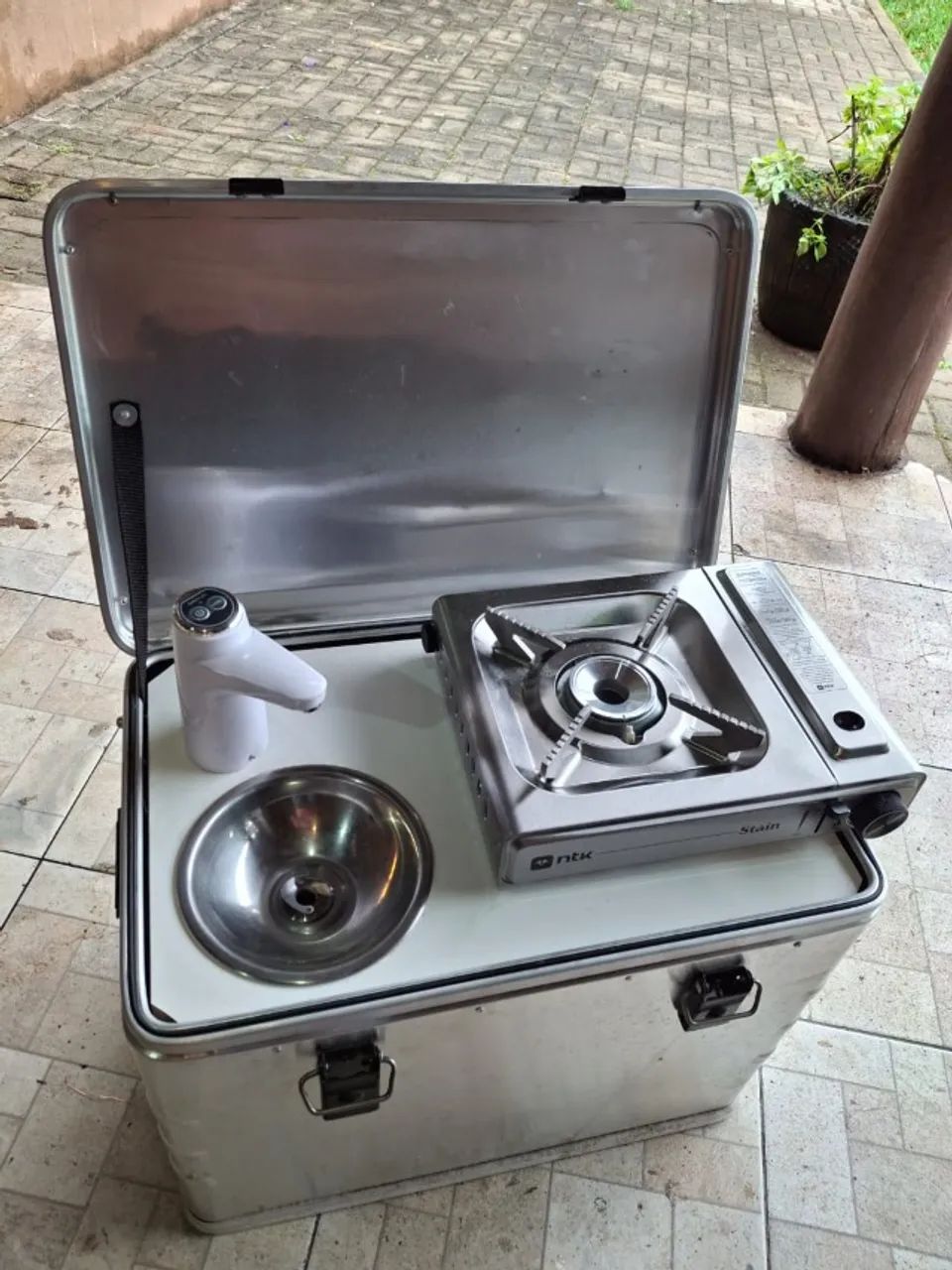 Cozinha de camping em alúminio 39X58X42cm