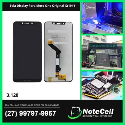 Tela Display Para Moto One Original Xt1941- Instalação Expressa Em 30 Minutos!