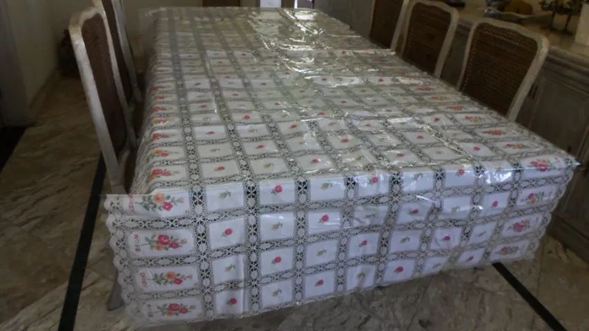 TOALHA PLASTIFICADA MESA RETANGULAR GRANDE ( 2,90X 1,20cm) - Foto 4