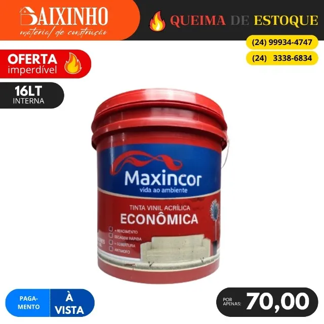 Tinta Acrílica 16 Litros Maxincor