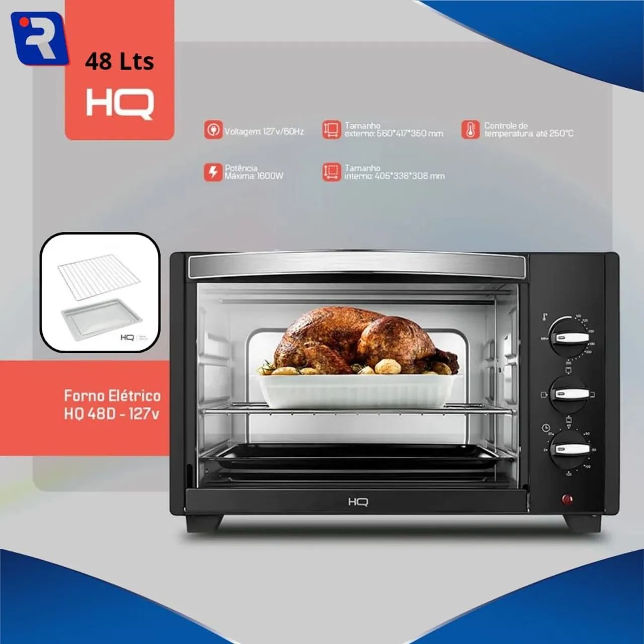 Forno elétrico HQ 48 e 66 litros 