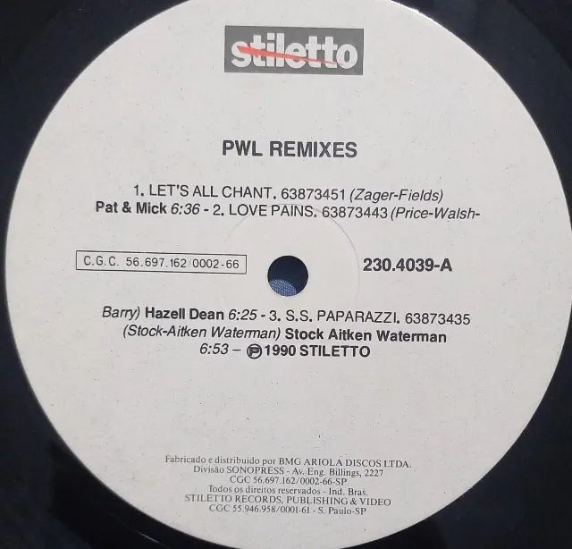 Disco de Vinil LP PWL Remixes - Foto 4