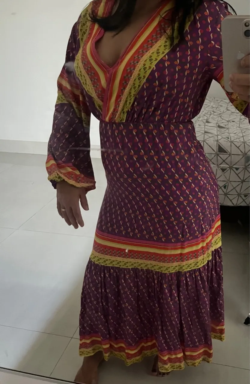 SALE-Vestido Longo Estampado Floral