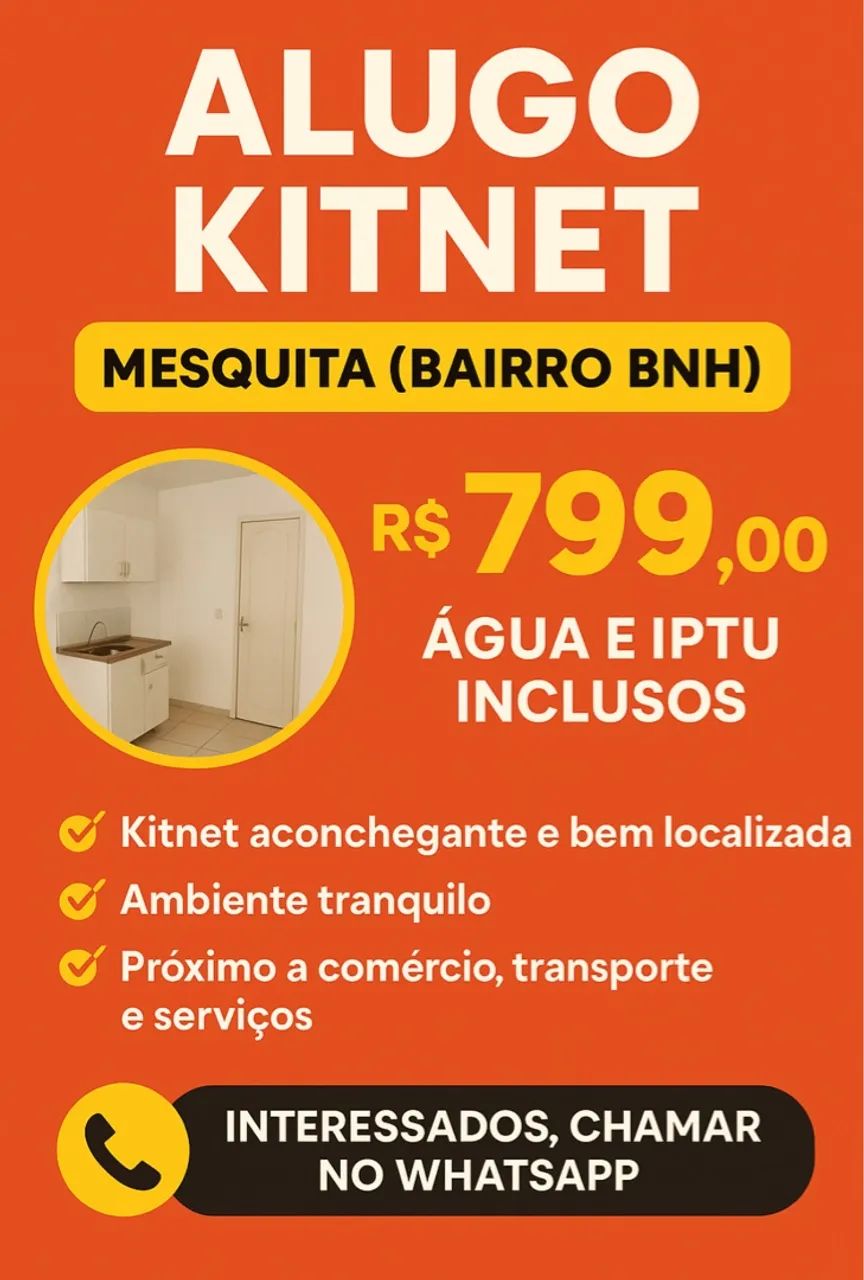 KITNETS  COM VARANDA 