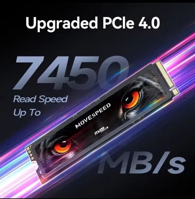 SSD Movespeed 7450 mb/s 1tb m.2  2280 pcie 4.0x4 - Compatível com PS5 - Foto 5