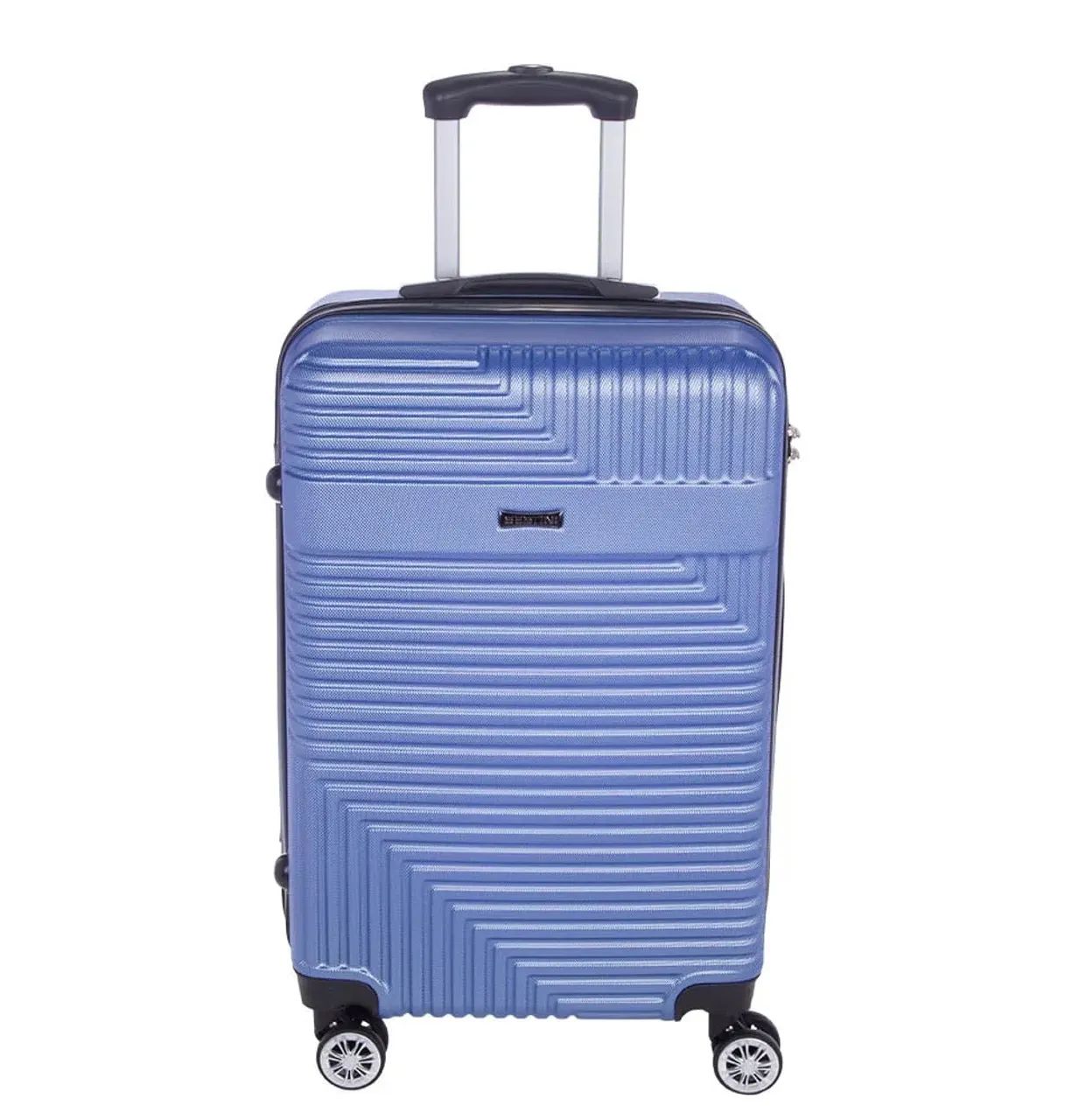 Mala De Viagem Média Com Rodas 360° Genebra 2t -Azul