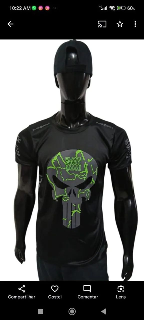 3 Camisetas Black Skull dry fit  - Foto 3