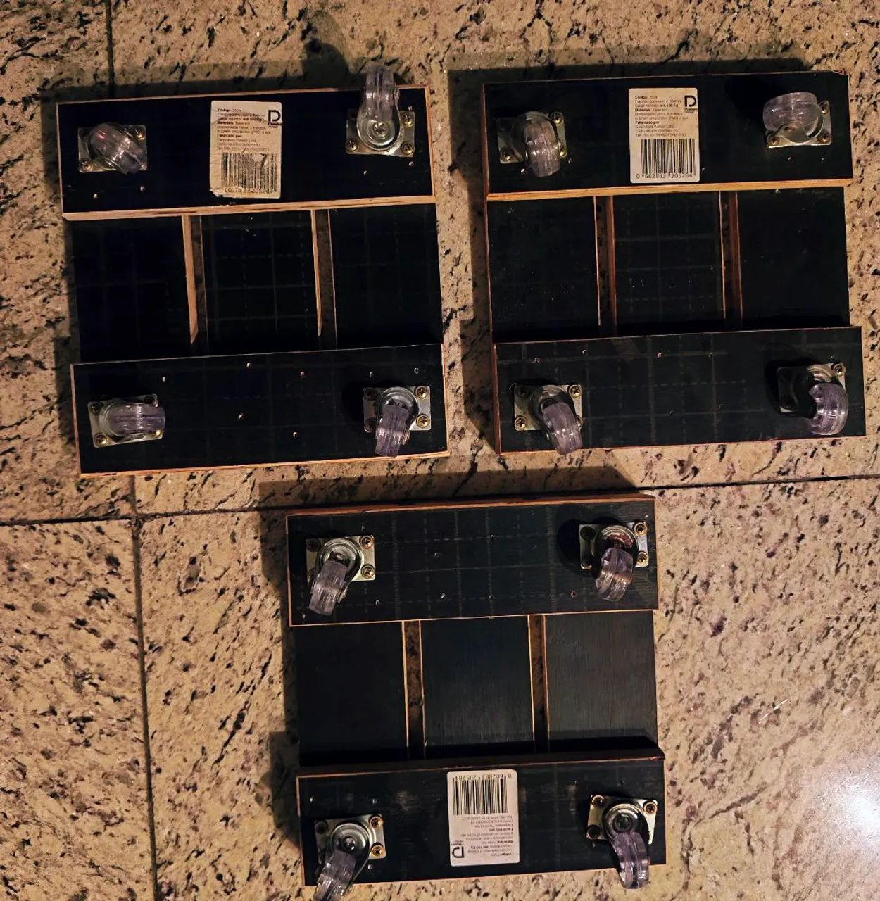 3 Suportes Para Vaso De Planta Quadrado 25 Cm