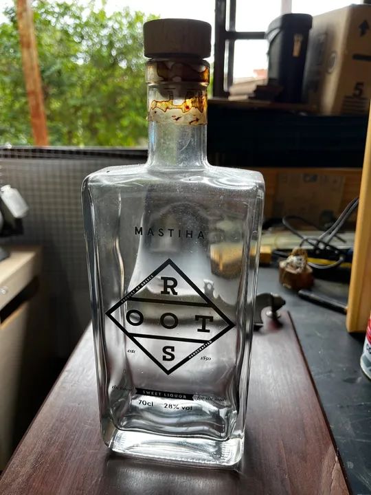 Colecionador garrafa vidro Mastiha Grécia