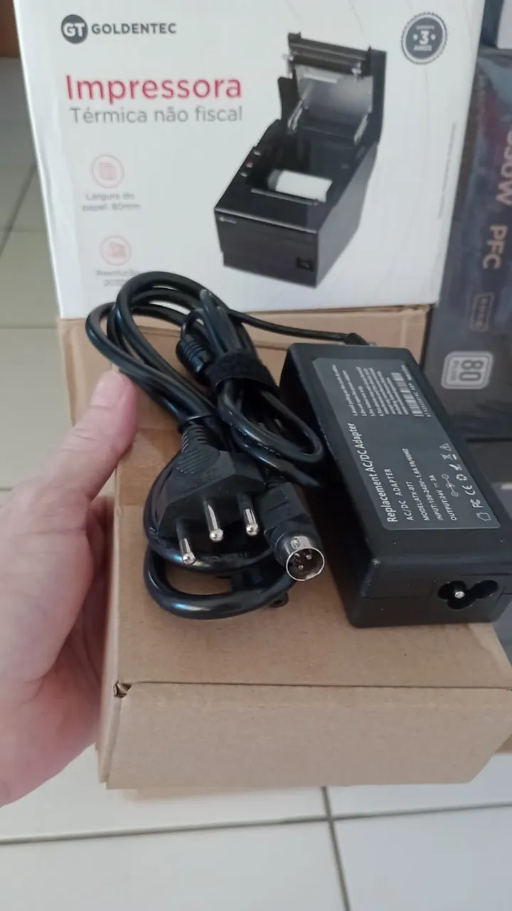Fonte para Impressoras Térmicas | Compatível com Diversas Marcas e Modelos 24v 2,5A
