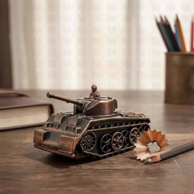 Apontador Colecionável Miniatura Metal Tanque De Guerra