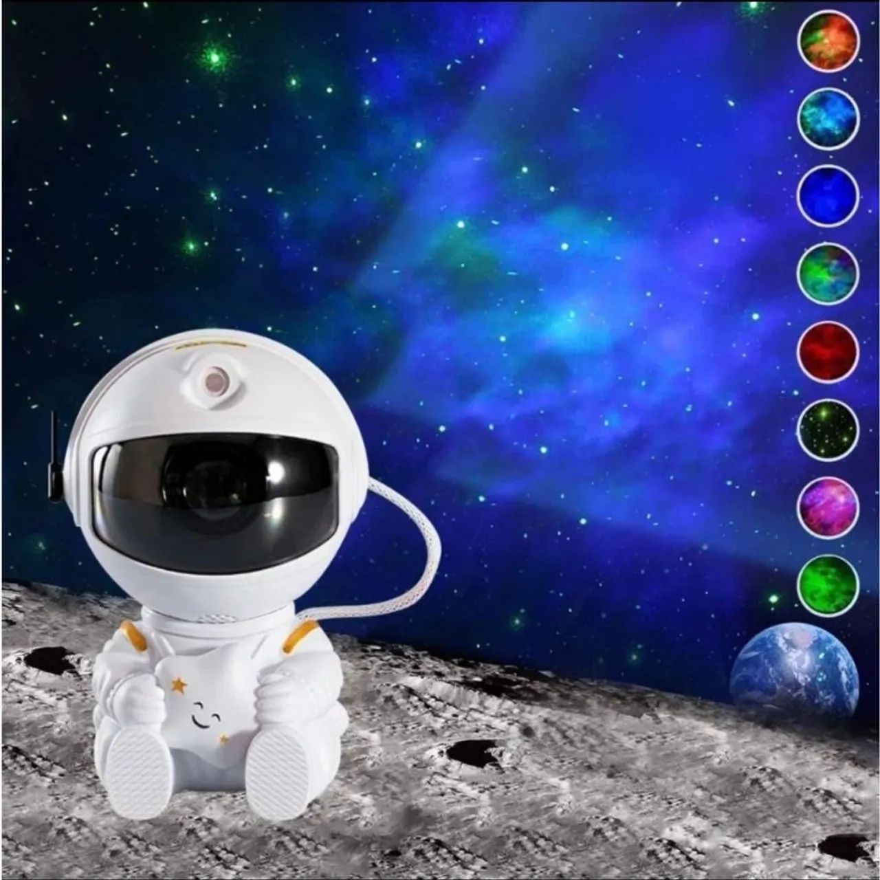 Projetor robô astronauta galáxias 