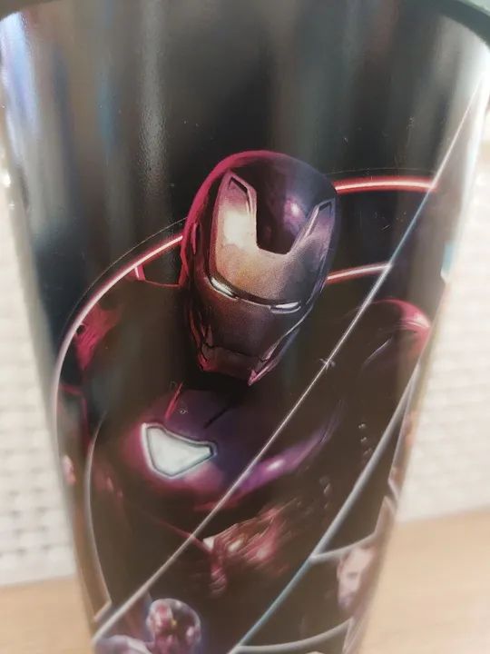 Copo Vingadores Oficial com Tampa PLASTICO - Foto 4