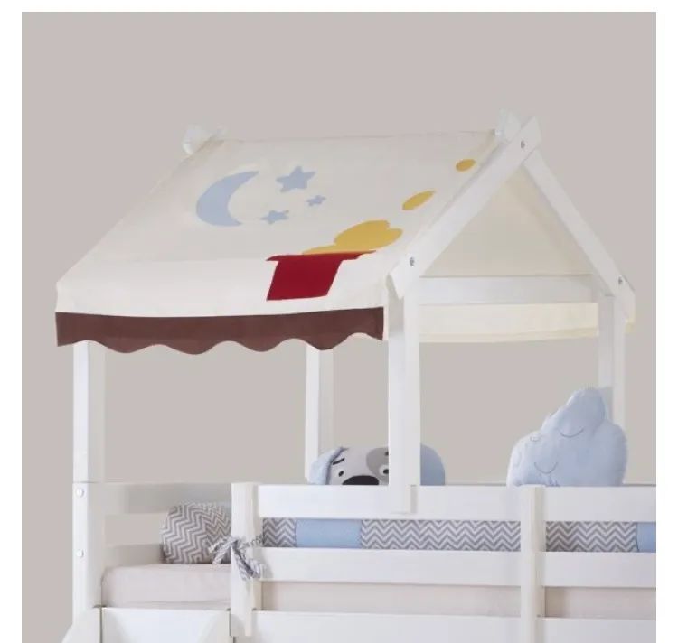 Cama Treliche Infantil com Cortinas, colchoes, telhado e escorregador - Foto 2