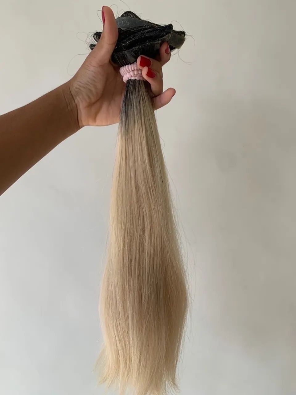 Mega Hair loiro claro brasileiro 