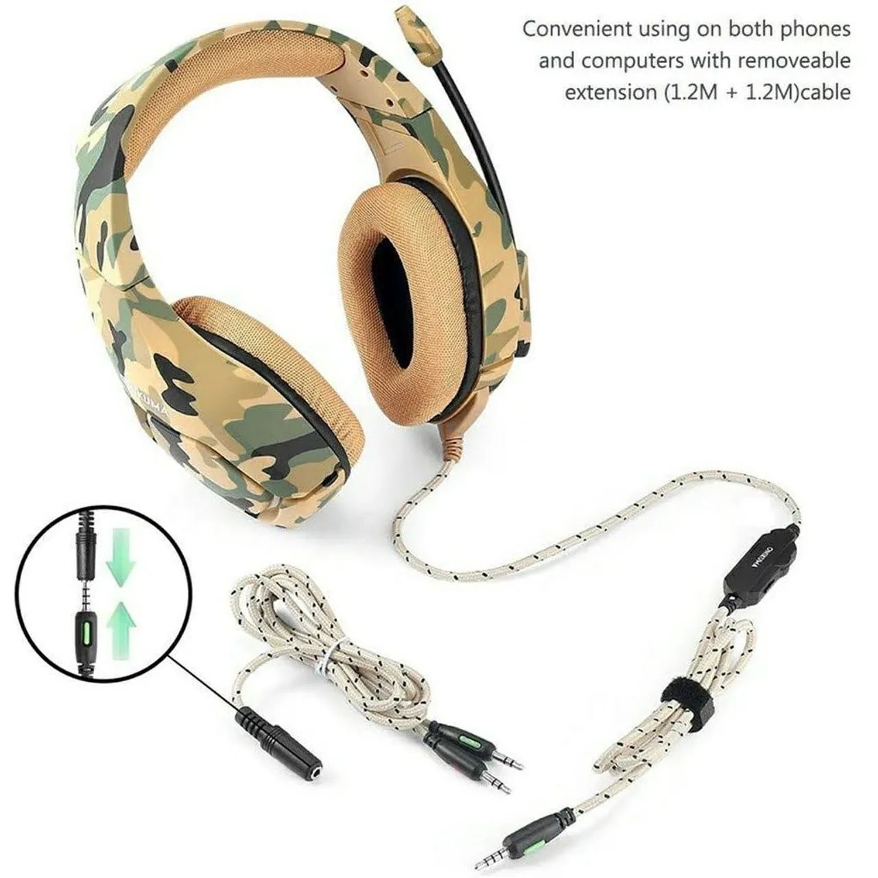 Headset Gamer Camuflado Profissional Para PS4 PC XBOX E CELULAR - Foto 5