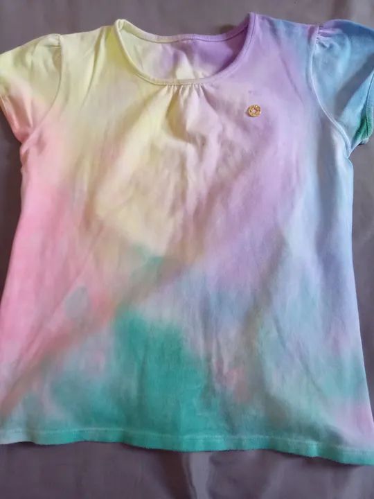 Conjunto Milon infantil de  Blusa Tie Dye e Calça Cinza, tam. 7 - Foto 2