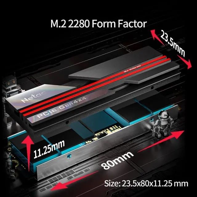 NVME 4.0 7400Mb/s Netac 1TB [Compatível com PS5] - Foto 4
