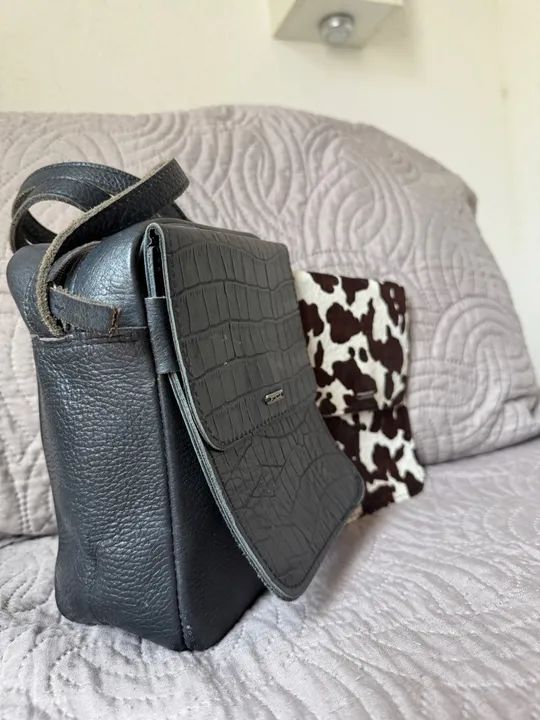 Bolsa de Ombro Couro Via Mia - Foto 3