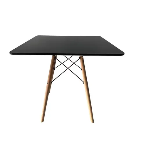 Mesa Quadrada Eiffel Preta 90cm x 90cm