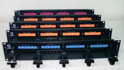 18 Units Kit Patch Panel Max Lucent Black Cat5 - 24 Ports64169982265859123