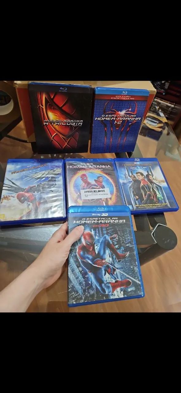 COLEÇÃO COMPLETA blurays HOMEM ARANHA + Hot Wheels