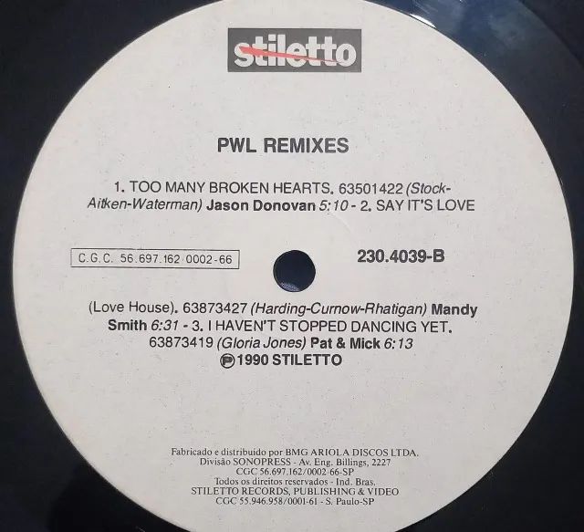 Disco de Vinil LP PWL Remixes - Foto 3