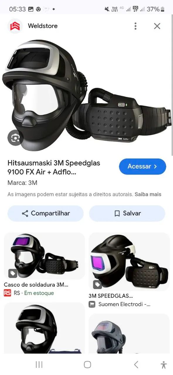 Máscara de solda 3M Speedglas 9100 FX Air + Adflo