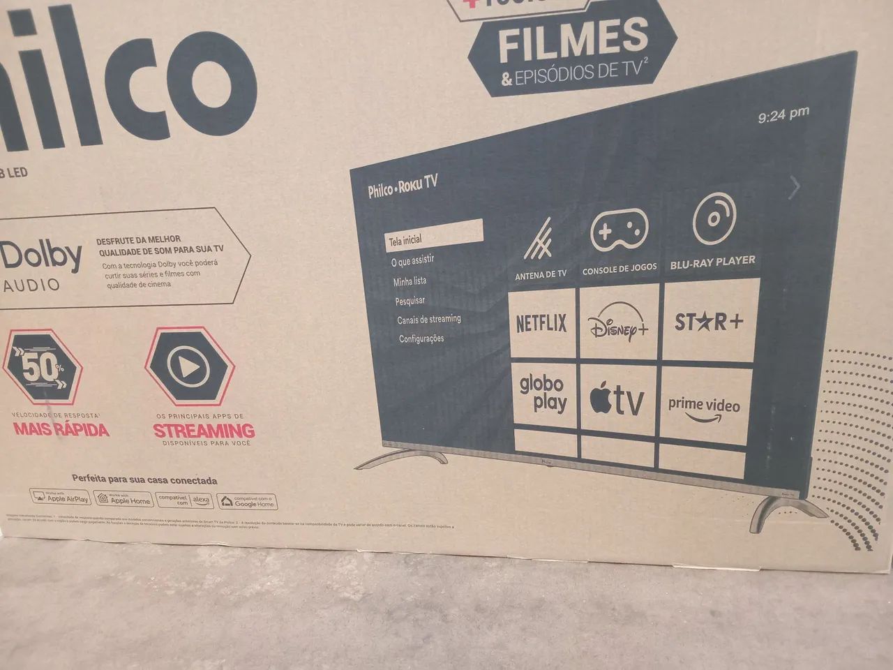 2000 $TV Philco 50 Polegadas Smart Roku TV - Foto 2