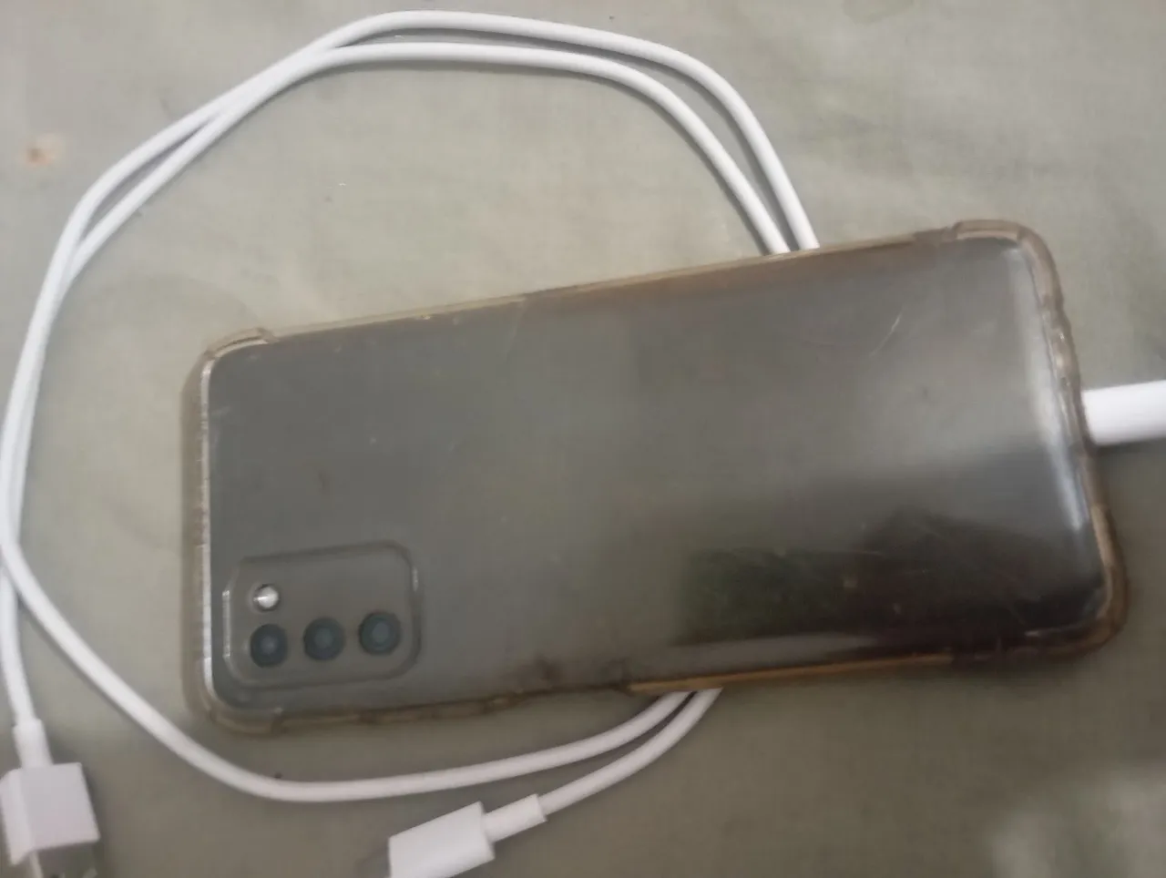 Celular smartphone Samsung a03s Android com detalhe