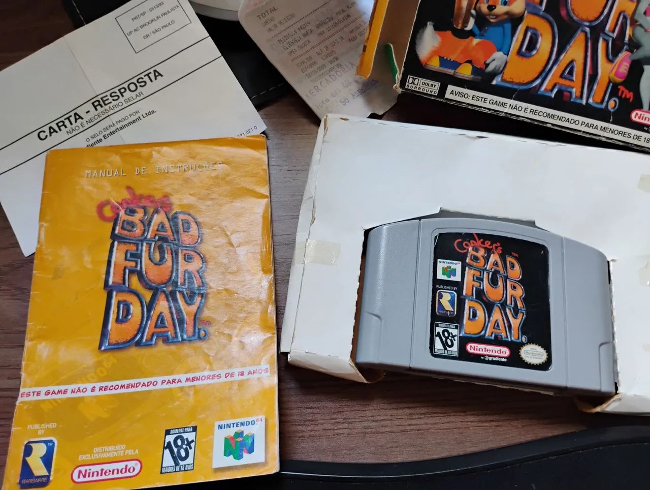 CONKER'S BAD FUR DAY - GRADIENTE NACIONAL JOGO CARTUCHO (CIB) ITEM DE QUALIDADE EXTREMA - Foto 4