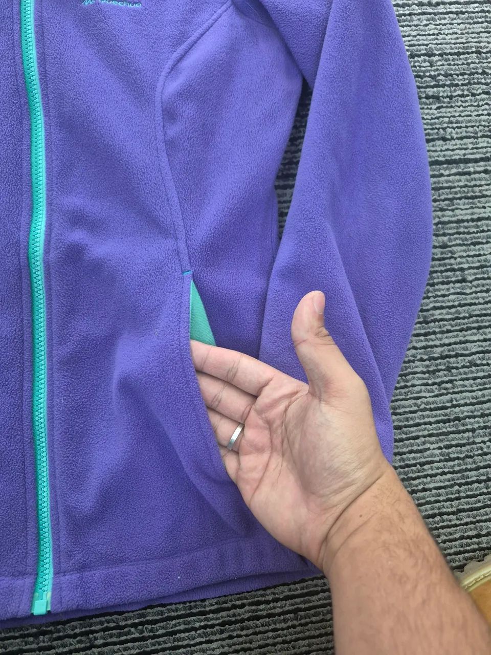 Fleece Quechua Azul e Roxo - Foto 2
