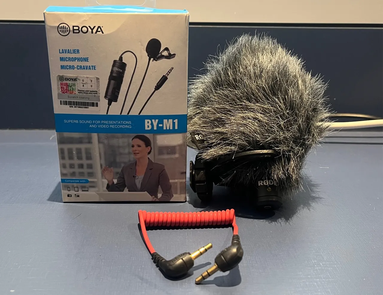 Microfone Lapela Boya BY-M1 + RODE VideoMicro