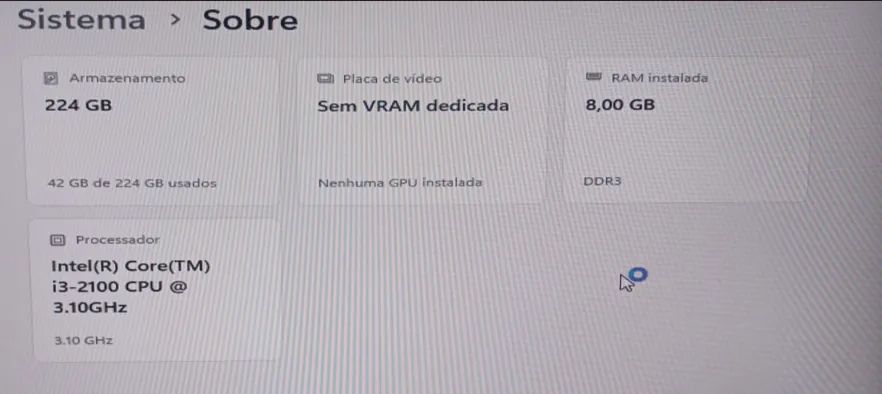 Computador Home Office I3 2100 com 8 gb e SSD - Foto 4