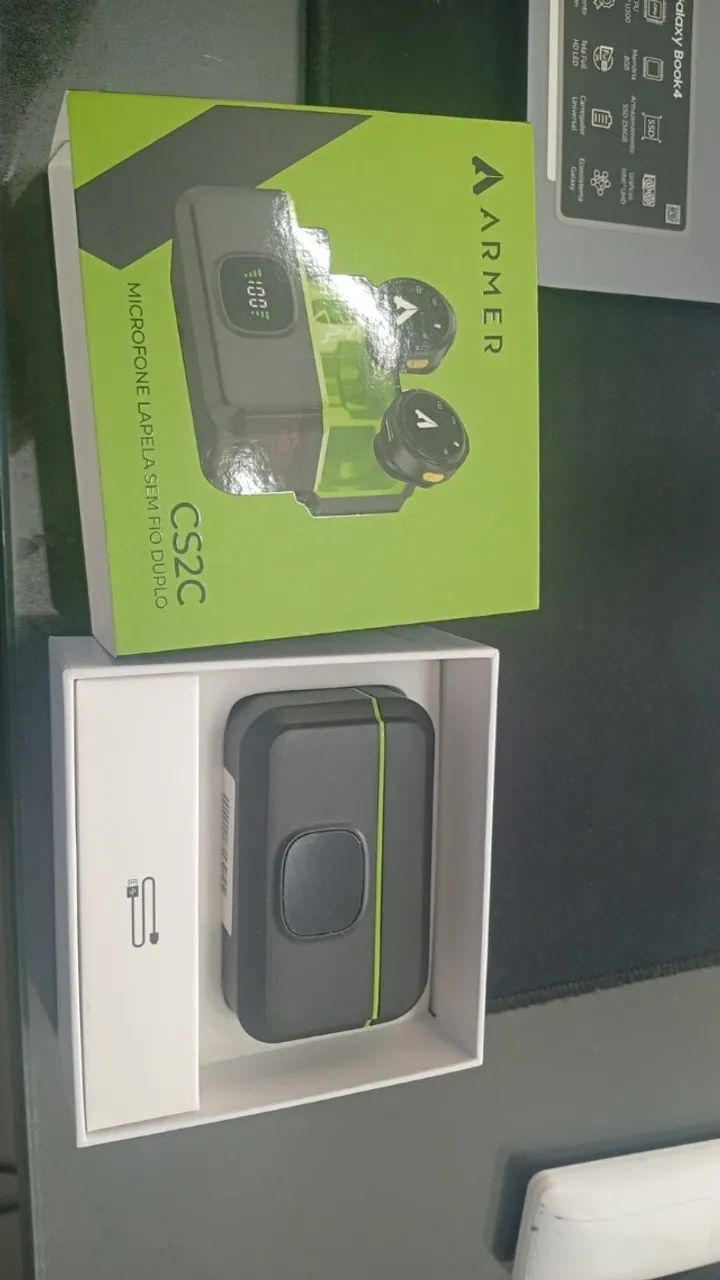 Microfone de Lapela Sem Fio Duplo Armer CS2C - Foto 2